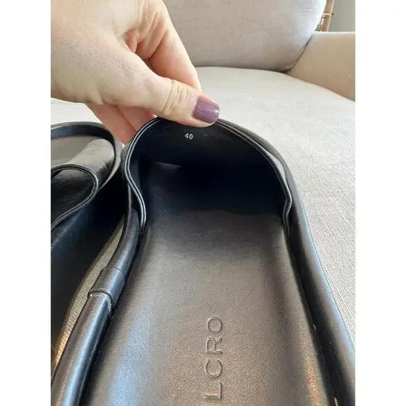 Pilcro Platform Slide Sandals Black Leather Anthropologie Size 40 - Picture 3 of 5